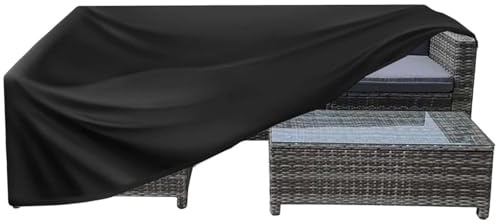 Wasserfeste Abdeckplane Gartentisch, 180x80x75cm/LxWxH Abdeckung Gartenmöbel Wasserdicht 600D Oxford Gewebe Wasserdicht Anti-UV Abdeckplane Gartenmöbel für Gartentische Terrassenmöbel Rechteckig