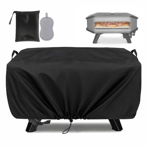 MRIH-HF Pizzaofen Abdeckung für Cozze 90347/90346 XXL 17 Gas Pizza Ofen,Cozze 17 Abdeckung Staubdicht Wasserdichtes,Pizzaofen Zubehör,420D Oxford-Stoff 17 Zoll abdeckhaube (62x62x28cm)