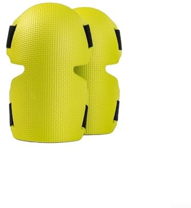Ginocchiere da giardinaggio in schiuma, con cinghie elastiche in neoprene, ginocchiere per giardinaggio, pulizia, pittura (giallo e verde)