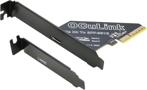 RIITOP PCIe zu Oculink Adapter für eGPU [1-Port], PCIe Gen4 x4 zu Oculink SFF-8612/SFF-8611 Karte