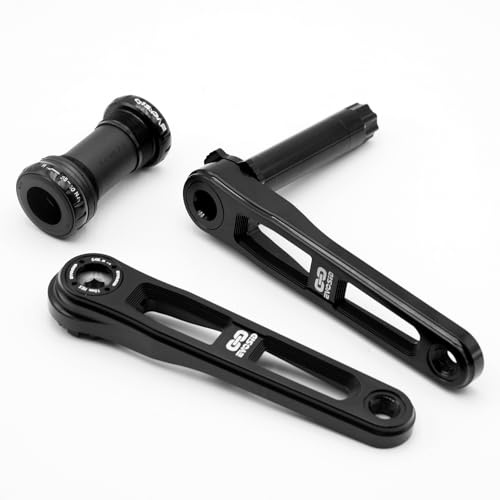 EVOSID Ultraleichte Rennrad-Kurbelgarnitur 160/165/170 mm, Hollow Tech Fahrrad-Kurbelarm-Set mit Tretlager, 3-Bolzen Direktmontage-Kurbel, kompatibel mit GXP, Road, Gravel, Klappfahrrad