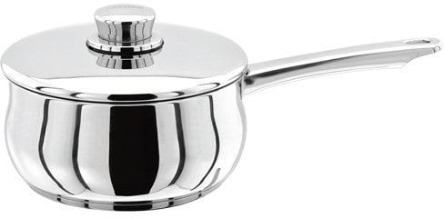 Stellar Classic 18cm Stainless Steel Saucepan with Lid, 1.7 Litre Capacity, Induction Ready, Oven Safe, Dishwasher Safe