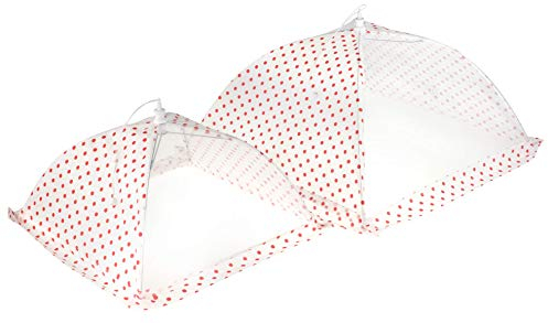 Tala Gingham Food Cover, 30.5cm Diameter, Red