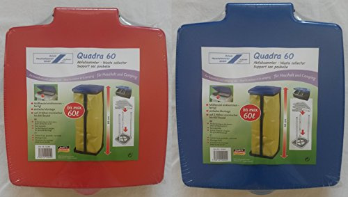 Schulz 12004 - Quadra 60 Abfallsammler / Müllsackständer für Müllsäcke von 60 Liter - diverse Farben - keine Farbwahl möglich!