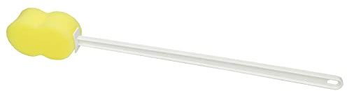 Homecraft Long Handle Bath Sponge, Bathing Aid Contour Sponge, 57cm | Extended Reach for Back, Legs and Feet, Soft Polyfoam Surface, Lightweight Design, Hanging Loop, Simple Everyday Bathing Care