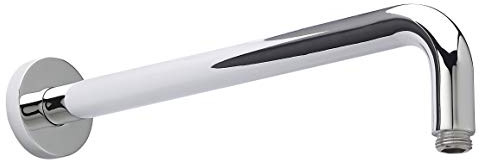 Nuie ARM01 ǀ Modern Bathroom Round Fixed Wall Mount Shower Arm, 395mm, Chrome