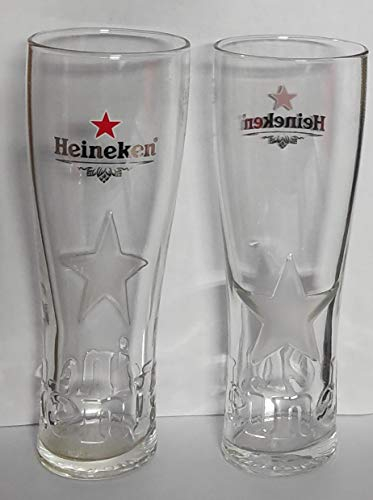 Heineken-Gläser, 380 ml (Eichstrich 2/3 Pint), 2 Stück