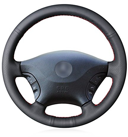 MEWANT Lenkradbezug für Benz W639 Viano Vito Echtes Leder Auto Lenkradhülle Lenkradbezug