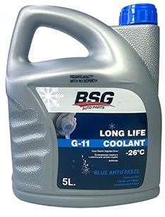 BSG 99-994-011, Frostschutzmittel, Kühlerfrostschutz Kühlmittel, Long Life Antifreeze G11, -26 °C, 5 Liter, Blau, Kompatibel Mit (Universal)