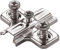 10 x Salice Kreuzmontageplatte Serie 200 mit Langlochverstellung Höhe 3 mm mit vormontierten Euroschrauben Kreuzplatte Montageplatte von SO-TECH