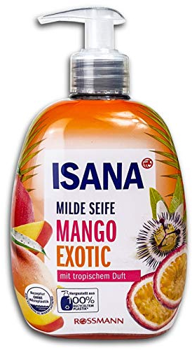 ISANA Milde Flüssigseife Mango Exotic tropischer Duft 500ml Handseife im Spender