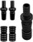 Shisha King® Schlauchadapter Schlauchanschluss Erweiterung Set inkl. Kugel Universal Alu mit Schliff | Wasserpfeife Hookah Zubehör Schlauch Adapter Anschluss Ventil (2er Packung, schwarz)