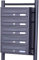 Rapid Teck® 5er Briefkastenanlage | 1x5 Fächer Briefkasten Anthrazit mit Namensschild | Edelstahl Postkasten | Dunkel Grau | Briefkasten Edelstahl Mehrfamilienhaus