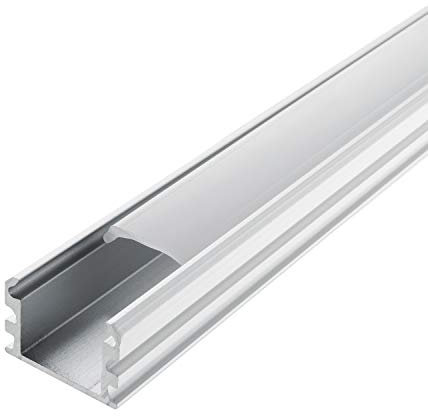 2 Meter LED Aluschie Aluprofil Schiene Profil für LED Strip mit Milchglas Abdeckung
