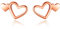 Rose Gold Heart Stud Earrings for Women
