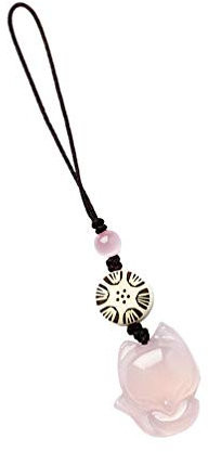 Balacoo Main Dragonne de Cou- Mobile Téléphone Pendentif Chaîne De Charme De Téléphone pour Le Téléphone Portable Caméra Clé, 9.5 * 2.3cm, Calcédoine