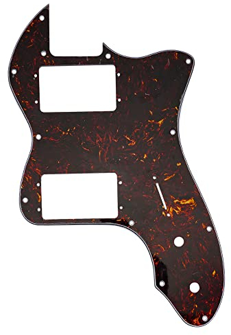 Musiclily Pro 12 Löcher Breite Palette HH Gitarren Schlagbrett Pickguard für USA/Mexico Fender 72 Tele Thinline Style E-Gitarre, 4-lagig Tortoise Shell