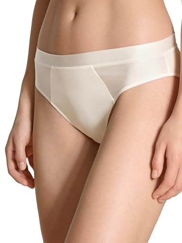 Calida Damen Slip, aus der Serie Cate in cremefarben, Unterhose, Regular Cut, 95% Baumwolle