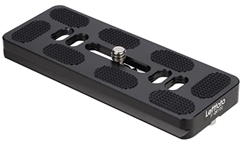 Leftfoto 100 mm Universal-Kamera-QR-Platte, Schnellwechselplatte für DSLR-Kamerastativ Kugelkopf, Arca Swiss Standard-Klemme, Schwarz