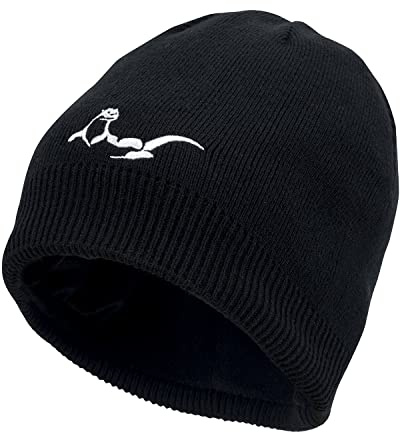 OTTERSHELL wasserdichte Beanies, Winddichte Senior Lässige Beanie-Mütze für Angeln Trekking Wandern Laufen Outdoor Aktivitäten (DE/NL/SE/PL, Alphanumerisch, Einheitsgröße, Schwarz)