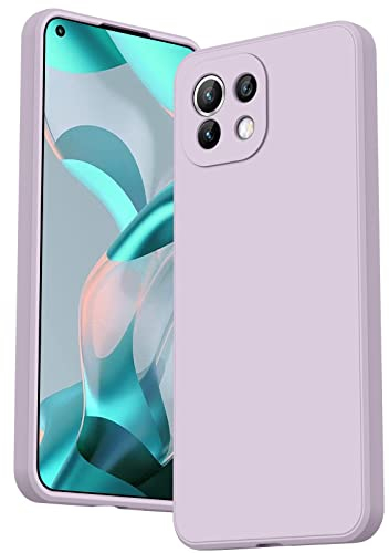 AK Kompatibel mit Xiaomi Mi 11 Lite 5G/Mi 11 Lite 4G/Mi 11 Lite 5G NE Hülle Silikon Handyhülle mit Microfiber Stoßfeste Schutzhülle Hülle für Xiaomi Mi 11 Lite