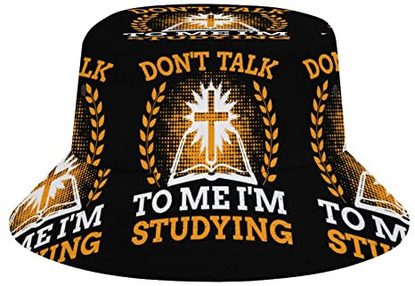 Don't Talk to Me I'm Study Bucket Hat Sommerhüte für Damen Herren, Unisex Strand Sonnenhut Outdoor Sports Travel Hat
