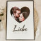 Elbeffekt Liebe Geschenk Holzbild - Herz Foto Geschenke - personalisierbar zum Hinstellen/Aufhängen optional beleuchtet Paar Geschenkidee, Paar Geschenk, liebe - personalisierte Geschenke