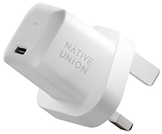 Native Union Fast GaN Charger PD 30W – Ultra-Compact Power Delivery Enabled USB-C Charger – Made of Recycled Materials – For MacBook Air, iPads, iPhones, Pixel, Galaxy & Other Type-C Devices (White)