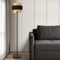 lux.pro Lampadaire Modern Luminaire sur Pied Intemporel Lampe sur Pied Stylé pour Salon Chambre Bureau Métal Plastique Polyester 160 x 30 cm Noir Doré