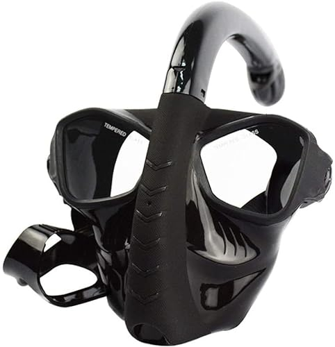 Tauchmaske, Taucherbrille mit Trockenschnorchel-Tauchset für Herren und Damen, Anti-Beschlag-Taucherbrille zum Tauchen, Schnorcheln und Freitauchen (schwarz) Feito NA China