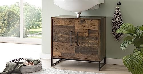 Schildmeyer Waschbeckenunterschrank Prato 156371, Old Style Dark, 60,2 x 33 x 59,6 cm