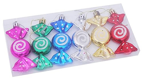 Warmhm Kasten Blaue Partygeschenke, Langlebig Bruchsicher Weihnachtsschmuck Aus Zuckerstangen Outdoor- Weihnachtsbaum Zuckerstange Christbaumkugeln Kind Partytasche Schokolade