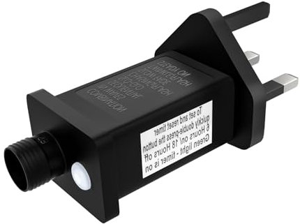 31V Transformer Plug for Christmas Lights 6W LED Power Supply 8 Modes Replacement Plug With Timer, Memory Function for Christmas Lights, Festoon Lights, Net Lights, Icicle Lights, Fairy Lights