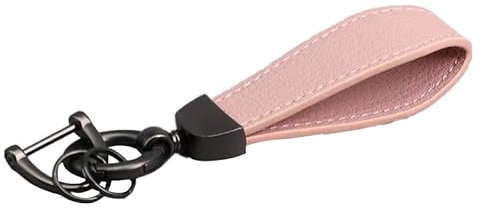 Porte-clés de Voiture en Cuir, pour Volkswagen New Beetle Véhicule de Remplacement de, Organisateur de Clés de Support avec Anneau D Anti-Perte, Cadeaux de Famille,Pink