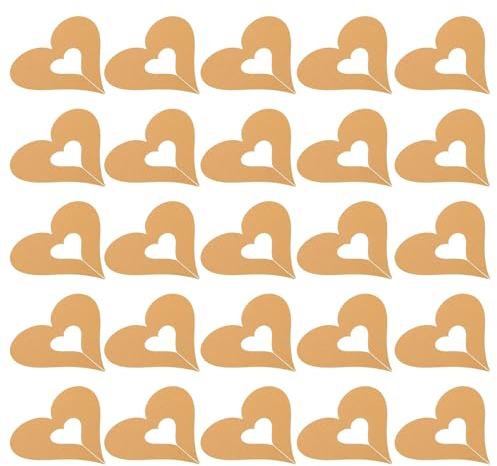 M METERXITY 25 Pack Drink Tags - Beer Wine Glass Drink Markers Cups Identifiers Drink Tags, Apply to Party Weddings Anniversary (Gold Tone)