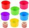 6 Stück Silikon Backform Rund,4 Zoll Runde Antihaft Backform Backen Silikonformen,Rund Silikon Backform Kuchenform,Backen Chnell Abgelöstes Backformen,für Käsekuchen,Regenbogenkuchen,Chiffon-Kuchen