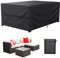 LCGOD Funda Muebles de jardín Impermeable, Funda Mesa Exterior para sofá Cubierta de Muebles de Resistente Al Viento, Resistente 600D Oxford (150 X 90 X 75 cm)