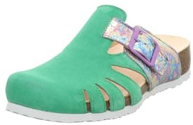 Think! Damen JULIA chromfrei gegerbte nachhaltige Sandale, GREEN/KOMBI 7000