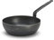 De Buyer - Poêle à frire en acier carbone bleu 2mm d'épaisseur - Diamètre 24,1 cm, surface de cuisson 16,5 cm - Passe au four - Naturellement antiadhésive - Fabriquée en France