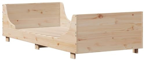vidaXL Massivholzbett ohne Matratze 100x200 cm Kiefernholz