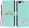 Aisenth Case for iPhone 7 Plus/iPhone 8 Plus, Cute Bear, Cat, Panda, Duck, Koala Animal Cartoon Pattern PU Leather Wallet Flip Case Shockproof Magnetic Cover with Kickstand, Card Holder, Green