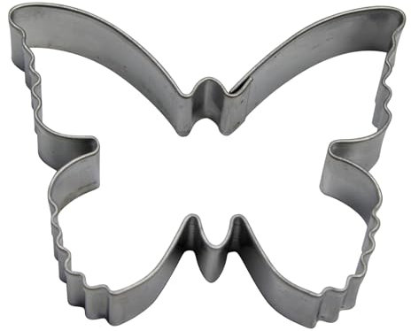 BekkiB - Ausstecher Schmetterling - ca. 5,7 x 4,5 cm - Spülmaschinengeeignete Schmetterlings-Ausstechform aus Edelstahl - Zum Backen von Plätzchen - 7894