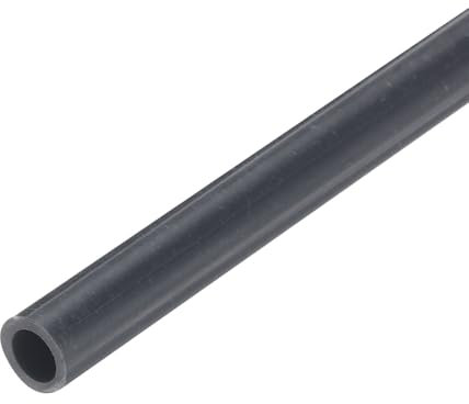 QUARKZMAN 23cm PVC Tubo Redondo Rígido, 6mm OD Tubería de Agua para Piscina Acuario Riego Hidroponico Tubos PVC para Proteger Cables Eléctricos, Fundas de Cables, Gris Oscuro, 1mm Grosor