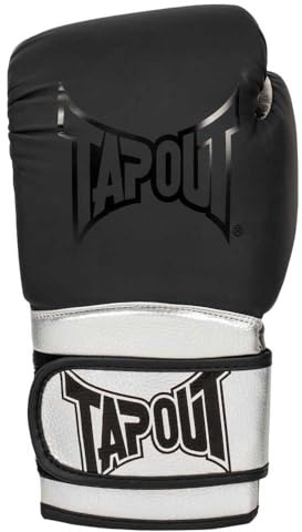 Tapout Boxhandschuhe aus Kunstleder (1Paar) Hombre Black/Silver 14 oz