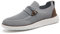 VGPSFN Mocasines de Hombre Mocasines Planos sin Cordones Zapatos náuticos Zapatos para Caminar Zapatos Formales Transpirables cómodos y livianos Gris Claro EU 48