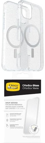 OtterBox Symmetry Series Clear MagSafe Case for iPhone 16 Plus, Shockproof, Drop proof, Protective Thin Case, 3x Tested to Military Standard, Stardust and Screen Protector