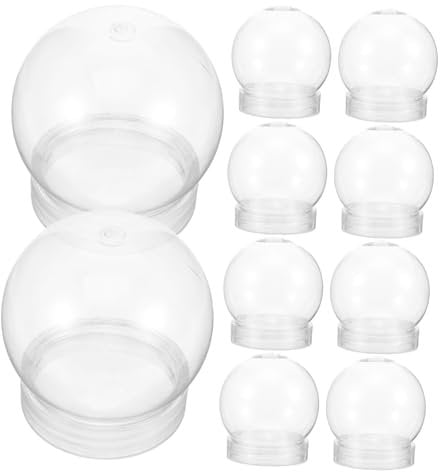 Zerodeko 50 Stück schneekugel selber Machen Momente Schneemaschine Spielzeug aus Baum schneekugel bastelset bastel Materialien Globen für Kinder Schneekugeln für Mädchen Plastik Transparent