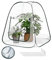 WOLTU Invernadero Pequeño, Invernadero Plástico de Jardín, Invernadero Exterior para Macetas Plantas, con Puerta Enrollable, PVC, Forma de Pirámide/Cubo 70x70x80 cm