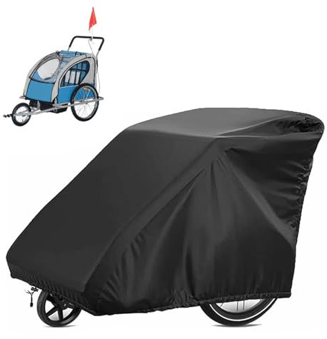 Faltgarage Für Fahrradanhänger, 420D Oxford Wasserdicht Abdeckung Fahrradanhänger, Kinderanhänger Hundeanhänger Und Lastenanhänger Fahrrad Abdeckung