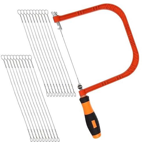 6-Zoll Kappsäge Handsäge Metallschneiden Holzbearbeitung Handwerkzeug Kappsägerahmen Mit Zusätzlichen 20 Stück Ersatzblättern Laubsägenkapp For Holz Holzbearbeitung Glas Metall